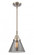 Cone - 1 Light - 8 inch - Brushed Satin Nickel - Mini Pendant (3442|447-1S-SN-G43)