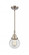 Beacon - 1 Light - 6 inch - Brushed Satin Nickel - Mini Pendant (3442|447-1S-SN-G202-6)