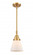 Cone - 1 Light - 6 inch - Satin Gold - Mini Pendant (3442|447-1S-SG-G61-LED)