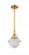 Oxford - 1 Light - 8 inch - Satin Gold - Mini Pendant (3442|447-1S-SG-G534-LED)