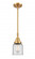 Bell - 1 Light - 5 inch - Satin Gold - Mini Pendant (3442|447-1S-SG-G52)