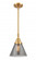 Cone - 1 Light - 8 inch - Satin Gold - Mini Pendant (3442|447-1S-SG-G43)