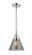 Cone - 1 Light - 8 inch - Polished Nickel - Mini Pendant (3442|447-1S-PN-G43-LED)