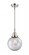 Beacon - 1 Light - 8 inch - Polished Nickel - Mini Pendant (3442|447-1S-PN-G202-8-LED)