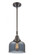 Bell - 1 Light - 8 inch - Oil Rubbed Bronze - Mini Pendant (3442|447-1S-OB-G73)