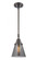 Cone - 1 Light - 6 inch - Oil Rubbed Bronze - Mini Pendant (3442|447-1S-OB-G63-LED)
