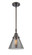 Cone - 1 Light - 8 inch - Oil Rubbed Bronze - Mini Pendant (3442|447-1S-OB-G43)