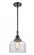 Bell - 1 Light - 8 inch - Matte Black - Mini Pendant (3442|447-1S-BK-G72)