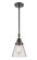 Cone - 1 Light - 6 inch - Matte Black - Mini Pendant (3442|447-1S-BK-G62)
