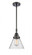 Cone - 1 Light - 8 inch - Matte Black - Mini Pendant (3442|447-1S-BK-G44-LED)