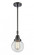 Beacon - 1 Light - 6 inch - Matte Black - Mini Pendant (3442|447-1S-BK-G202-6)