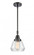 Fulton - 1 Light - 7 inch - Matte Black - Mini Pendant (3442|447-1S-BK-G172)
