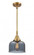 Bell - 1 Light - 8 inch - Brushed Brass - Mini Pendant (3442|447-1S-BB-G73)