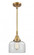 Bell - 1 Light - 8 inch - Brushed Brass - Mini Pendant (3442|447-1S-BB-G72-LED)