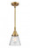 Cone - 1 Light - 6 inch - Brushed Brass - Mini Pendant (3442|447-1S-BB-G64)
