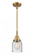 Bell - 1 Light - 5 inch - Brushed Brass - Mini Pendant (3442|447-1S-BB-G54)