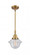 Oxford - 1 Light - 8 inch - Brushed Brass - Mini Pendant (3442|447-1S-BB-G534)