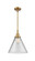 Cone - 1 Light - 12 inch - Brushed Brass - Mini Pendant (3442|447-1S-BB-G42-L)