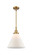Cone - 1 Light - 12 inch - Brushed Brass - Mini Pendant (3442|447-1S-BB-G41-L)