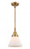 Cone - 1 Light - 8 inch - Brushed Brass - Mini Pendant (3442|447-1S-BB-G41)