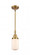 Dover - 1 Light - 5 inch - Brushed Brass - Mini Pendant (3442|447-1S-BB-G311-LED)