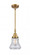 Bellmont - 1 Light - 7 inch - Brushed Brass - Mini Pendant (3442|447-1S-BB-G194-LED)