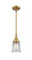 Canton - 1 Light - 7 inch - Brushed Brass - Mini Pendant (3442|447-1S-BB-G184S-LED)