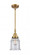 Canton - 1 Light - 7 inch - Brushed Brass - Mini Pendant (3442|447-1S-BB-G184-LED)