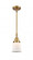 Canton - 1 Light - 7 inch - Brushed Brass - Mini Pendant (3442|447-1S-BB-G181S-LED)