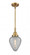 Geneseo - 1 Light - 7 inch - Brushed Brass - Mini Pendant (3442|447-1S-BB-G165)