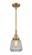 Chatham - 1 Light - 7 inch - Brushed Brass - Mini Pendant (3442|447-1S-BB-G142)