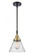 Cone - 1 Light - 8 inch - Black Antique Brass - Mini Pendant (3442|447-1S-BAB-G44)