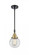 Beacon - 1 Light - 6 inch - Black Antique Brass - Mini Pendant (3442|447-1S-BAB-G202-6-LED)