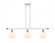 Athens - 3 Light - 36 inch - White Polished Chrome - Stem hung - Island Light (3442|516-3I-WPC-G121-6-LED)