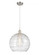 Athens Deco Swirl - 1 Light - 14 inch - Brushed Satin Nickel - Cord hung - Pendant (3442|516-1P-SN-G1213-14)
