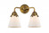 Cone - 2 Light - 14 inch - Brushed Brass - Bath Vanity Light (3442|288-2W-BB-G61)