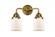 Bell - 2 Light - 13 inch - Brushed Brass - Bath Vanity Light (3442|288-2W-BB-G51-LED)
