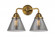 Cone - 2 Light - 16 inch - Brushed Brass - Bath Vanity Light (3442|288-2W-BB-G43-LED)