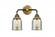 Bell - 2 Light - 13 inch - Black Antique Brass - Bath Vanity Light (3442|288-2W-BAB-G58-LED)