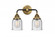Bell - 2 Light - 13 inch - Black Antique Brass - Bath Vanity Light (3442|288-2W-BAB-G54)