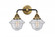 Oxford - 2 Light - 16 inch - Black Antique Brass - Bath Vanity Light (3442|288-2W-BAB-G534)