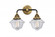 Oxford - 2 Light - 16 inch - Black Antique Brass - Bath Vanity Light (3442|288-2W-BAB-G532-LED)