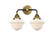 Oxford - 2 Light - 16 inch - Black Antique Brass - Bath Vanity Light (3442|288-2W-BAB-G531-LED)