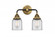 Bell - 2 Light - 13 inch - Black Antique Brass - Bath Vanity Light (3442|288-2W-BAB-G52-LED)