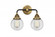Beacon - 2 Light - 14 inch - Black Antique Brass - Bath Vanity Light (3442|288-2W-BAB-G202-6)