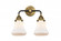 Bellmont - 2 Light - 14 inch - Black Antique Brass - Bath Vanity Light (3442|288-2W-BAB-G191-LED)