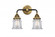 Canton - 2 Light - 13 inch - Black Antique Brass - Bath Vanity Light (3442|288-2W-BAB-G182S-LED)