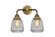 Chatham - 2 Light - 14 inch - Black Antique Brass - Bath Vanity Light (3442|288-2W-BAB-G142)