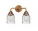 Bell - 2 Light - 13 inch - Antique Copper - Bath Vanity Light (3442|288-2W-AC-G54-LED)