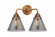 Cone - 2 Light - 16 inch - Antique Copper - Bath Vanity Light (3442|288-2W-AC-G43-LED)